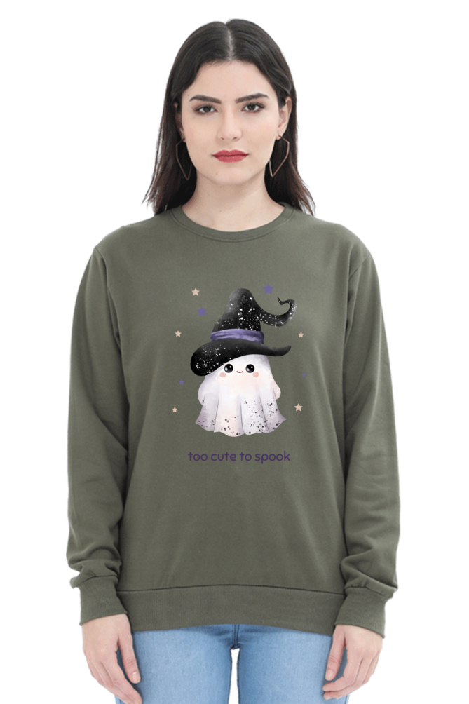 WOMEN || SWEATSHIRT || STREETWEAR || GHOST || HOLIDAY FASHION || SPOOKY || FUNNY || HALLOWEEN || WITCH HAT || CHRISTMAS || CHRISTMAS GIFT || WINTER WEAR