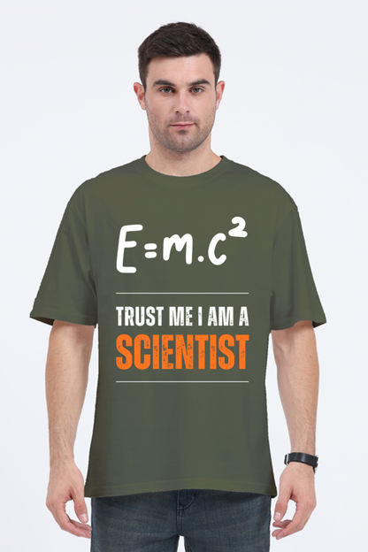 MEN || ROUND NECK OVERSIZED CLASSIC T-SHIRT || SCIENCE LOVER || SCIENTIST || EDUCATIONAL || E=mc²