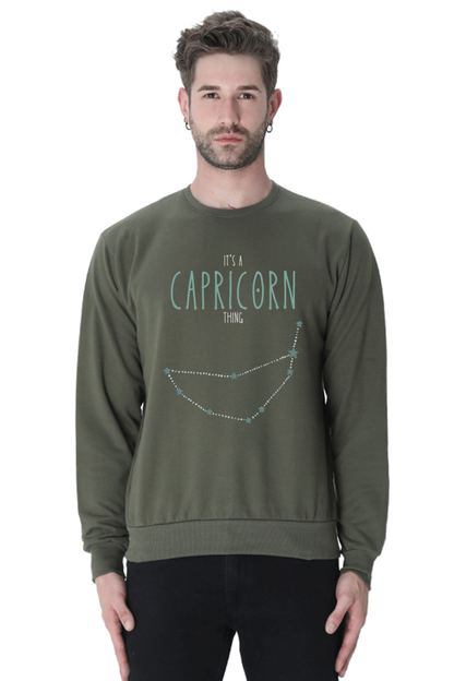 MEN || SWEATSHIRT || ZODIAC SIGN || ASTROLOGY || CAPRICORN || EARTH || HORNED GOAT || STAR || BIRTHDAY || GIFT FOR HIM || WINTER WEAR