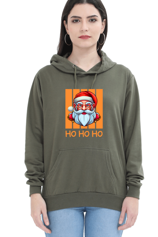 WOMEN || HOODIE SWEATSHIRT || STREETWEAR || MERRY CHRISTMAS || SANTA CLAUS || HO HO HO || HOLIDAY FASHION || CHRISTMAS GIFTS || WINTER WEAR