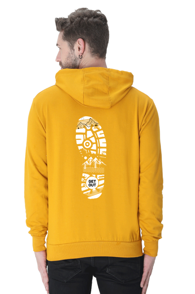 MEN || HOODIE SWEATSHIRT || TRAVEL || MOUNTAIN AND TREES || WINTER WEAR || BACK DESIGN