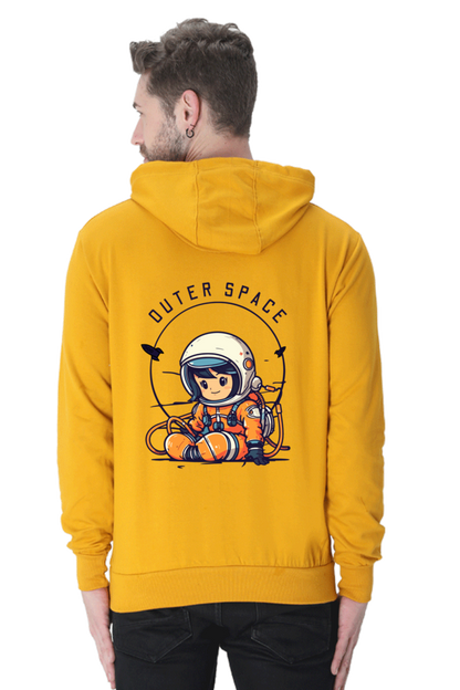 MEN || HOODIE SWEATSHIRT || SPACE GRAPHIC || CUTE ASTRONAUT || VECTOR ART || WINTER WEAR || BACK DESIGN