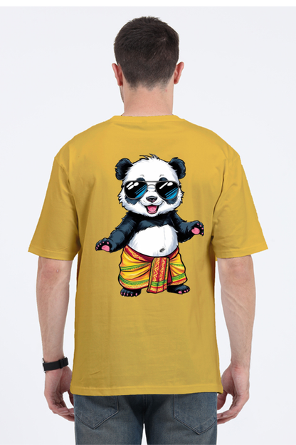 MEN || ROUND NECK OVERSIZED CLASSIC T-SHIRT || CUTE PANDA || FUNNY QUOTES || PANDA BEAR || ANIMAL PRINT || ANIME || FASHION || LITTLE PANDA || LUNGI || BACK DESIGN || WINTER WEAR