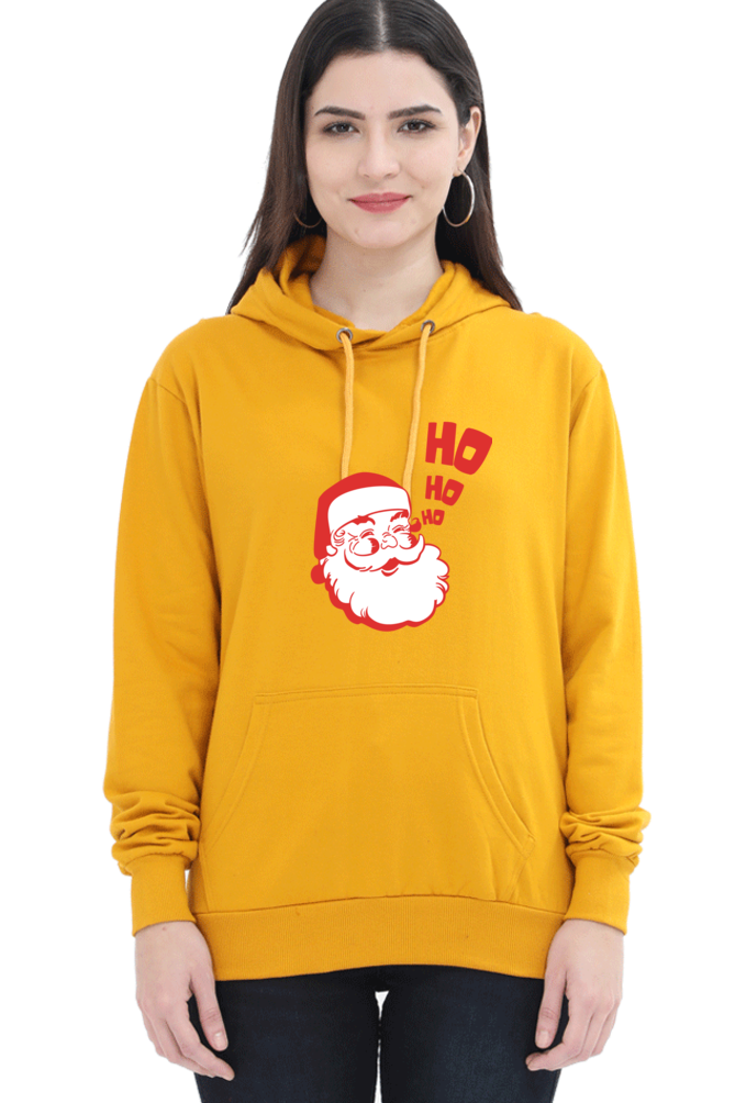 WOMEN || HOODIE SWEATSHIRT || STREETWEAR || MERRY CHRISTMAS || SANTA CLAUS || HO HO HO || HOLIDAY FASHION || CUTE SANTA || GRAPHIC DESIGN || CHRISTMAS GIFTS || WINTER WEAR