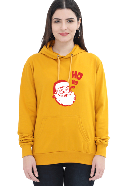 WOMEN || HOODIE SWEATSHIRT || STREETWEAR || MERRY CHRISTMAS || SANTA CLAUS || HO HO HO || HOLIDAY FASHION || CUTE SANTA || GRAPHIC DESIGN || CHRISTMAS GIFTS || WINTER WEAR