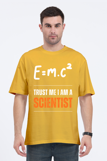 MEN || ROUND NECK OVERSIZED CLASSIC T-SHIRT || SCIENCE LOVER || SCIENTIST || EDUCATIONAL || E=mc²