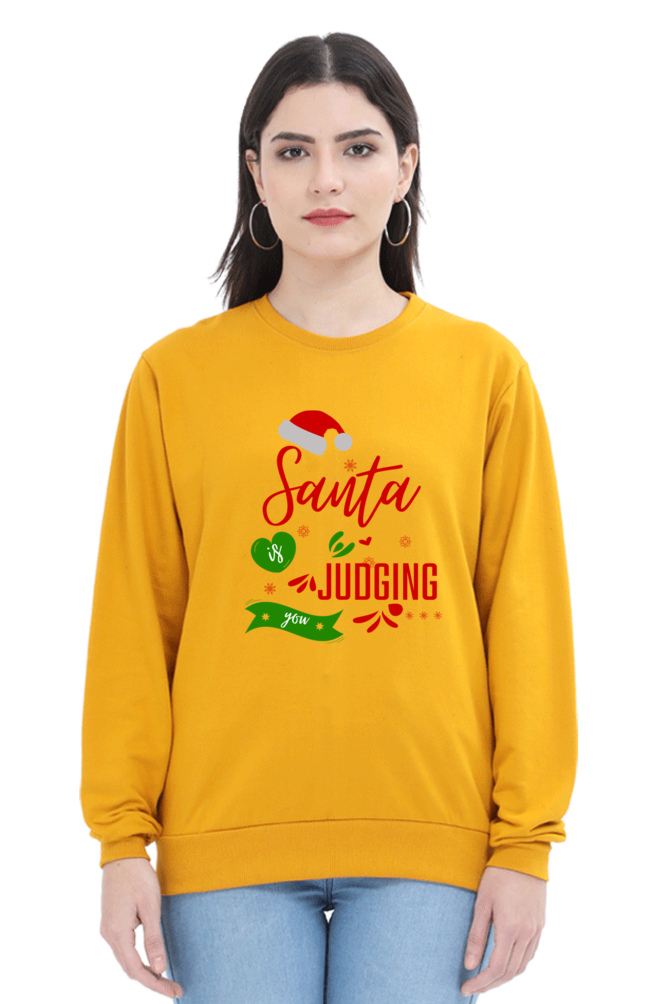 WOMEN || SWEATSHIRT || FUNNY QUOTES || MERRY CHRISTMAS || SANTA CLAUS || HUMOR || HOLIDAY FASHION || PHRASES || WINTER WEAR