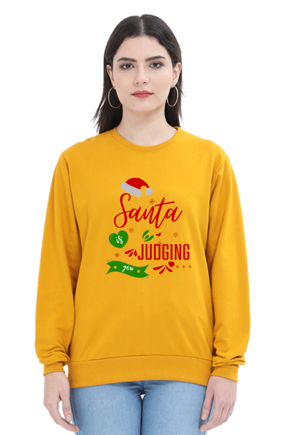 WOMEN || SWEATSHIRT || FUNNY QUOTES || MERRY CHRISTMAS || SANTA CLAUS || HUMOR || HOLIDAY FASHION || PHRASES || WINTER WEAR