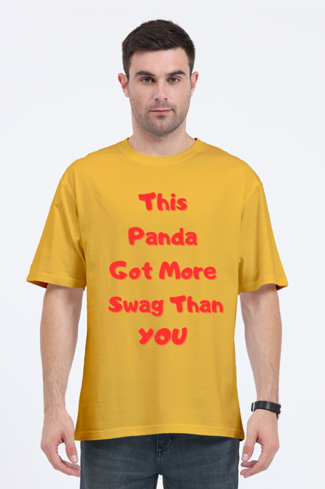 MEN || ROUND NECK OVERSIZED CLASSIC T-SHIRT || CUTE PANDA || FUNNY QUOTES || PANDA BEAR || ANIMAL PRINT || ANIME || FASHION || LITTLE PANDA || LUNGI || BACK DESIGN || WINTER WEAR