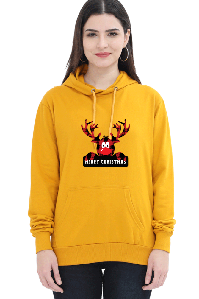 WOMEN || HOODIE SWEATSHIRT || STREETWEAR ||  MERRY CHRISTMAS || SANTA CLAUS || REINDEER || HOLIDAY FASHION || CHRISTMAS GIFTS || WINTER WEAR