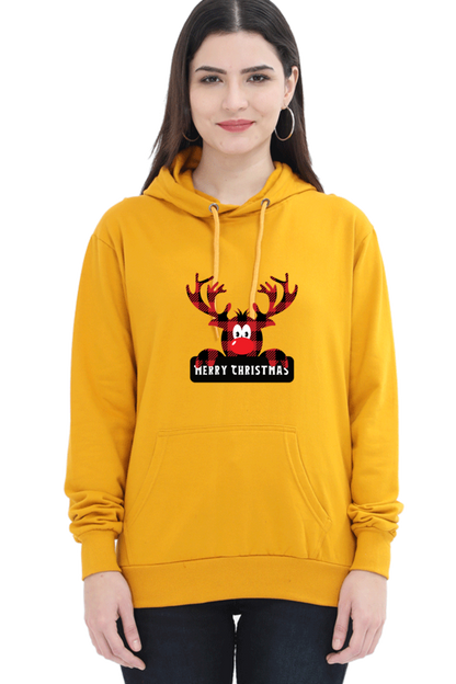 WOMEN || HOODIE SWEATSHIRT || STREETWEAR ||  MERRY CHRISTMAS || SANTA CLAUS || REINDEER || HOLIDAY FASHION || CHRISTMAS GIFTS || WINTER WEAR