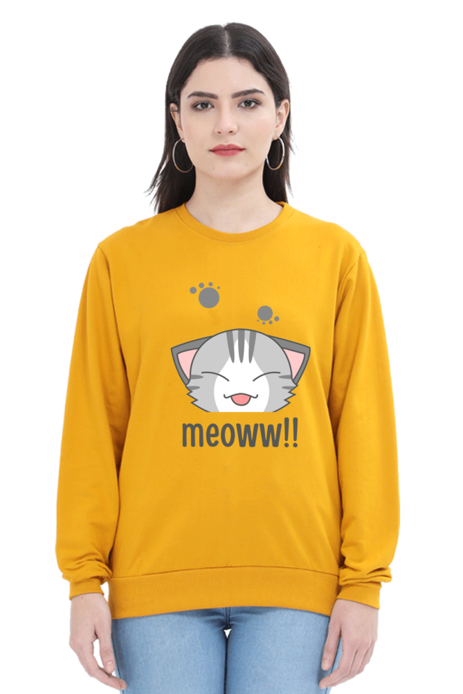 WOMEN || SWEATSHIRT || CAT || ANIME || ANIMAL PRINT || CAT LOVER || CUTE CAT || KITTEN || FUNNY || ANIMAL LOVER || GRAPHIC DESIGN || GIFT FOR HER || WINTER WEAR