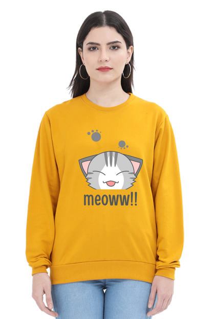 WOMEN || SWEATSHIRT || CAT || ANIME || ANIMAL PRINT || CAT LOVER || CUTE CAT || KITTEN || FUNNY || ANIMAL LOVER || GRAPHIC DESIGN || GIFT FOR HER || WINTER WEAR