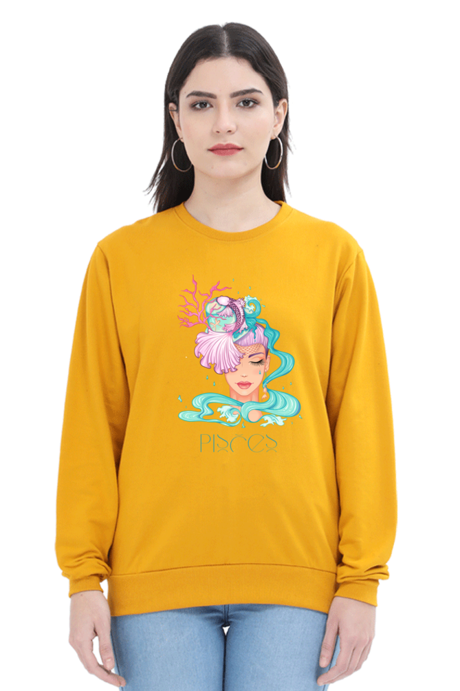 WOMEN || SWEATSHIRT || ZODIAC SIGN || ASTROLOGY || PISCES || ROMANTIC || LOWBROW || SPIRITUAL || FISH || MERMAID || BIRTHDAY || GIFT FOR HER