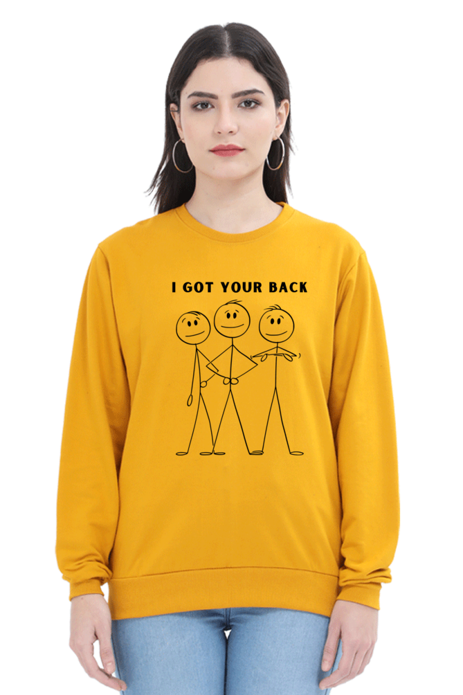 WOMEN || SWEATSHIRT || MOTIVATIONAL || I GOT YOUR BACK || TRENDY WOMEN'S FASHION