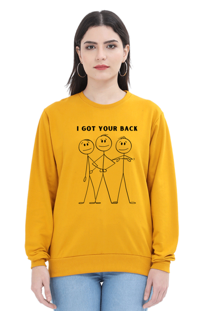 WOMEN || SWEATSHIRT || MOTIVATIONAL || I GOT YOUR BACK || TRENDY WOMEN'S FASHION