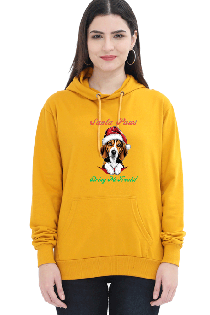 WOMEN || HOODIE SWEATSHIRT || MERRY CHRISTMAS || DOG LOVER || CUTE DOG || BEAGLE || SANTA CLAUS || CHRISTMAS GIFT || GIFT IDEAS || WINTER WEAR