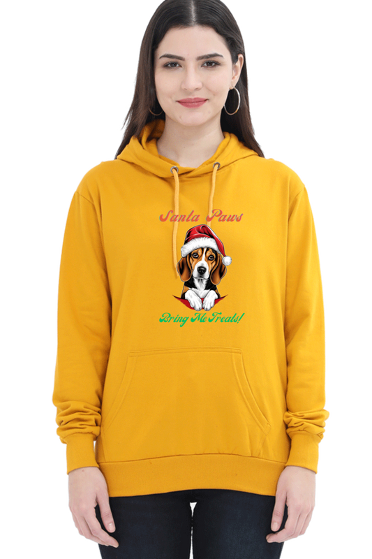 WOMEN || HOODIE SWEATSHIRT || MERRY CHRISTMAS || DOG LOVER || CUTE DOG || BEAGLE || SANTA CLAUS || CHRISTMAS GIFT || GIFT IDEAS || WINTER WEAR