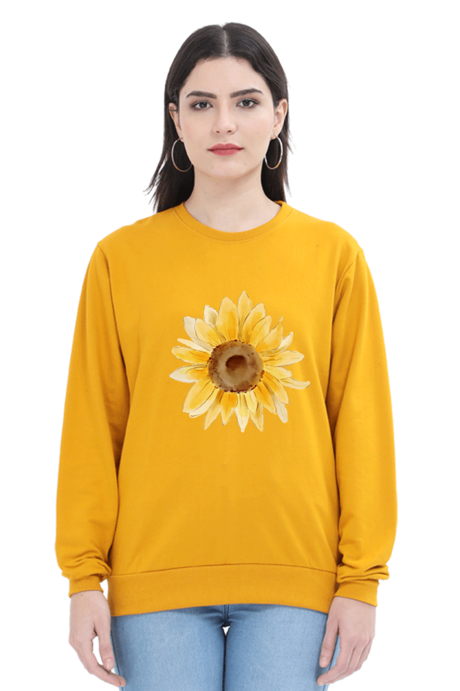 WOMEN || SWEATSHIRT || FLOWER || FLORAL PRINT || SUNFLOWER || BOHO || NATURE || GIFT FOR HER || WINTER WEAR