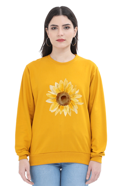 WOMEN || SWEATSHIRT || FLOWER || FLORAL PRINT || SUNFLOWER || BOHO || NATURE || GIFT FOR HER || WINTER WEAR