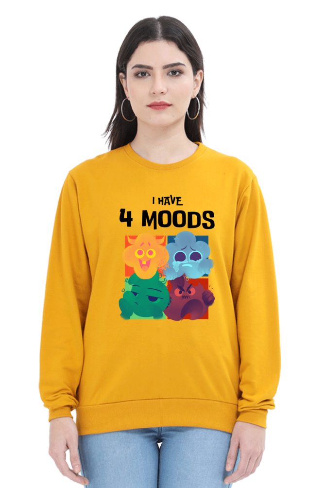 WOMEN || SWEATSHIRT || MOOD SWINGS || HUMOR || QUIRKY || GRAPHIC DESIGN || FUNNY QUOTES || WINTER WEAR