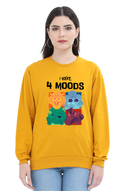 WOMEN || SWEATSHIRT || MOOD SWINGS || HUMOR || QUIRKY || GRAPHIC DESIGN || FUNNY QUOTES || WINTER WEAR