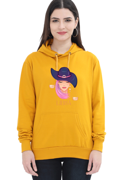 WOMEN || HOODIE SWEATSHIRT || ZODIAC SIGN || ASTROLOGY || LIBRA ||  EXTROVERT || FRIENDLY || EARRINGS DESIGN || ELEGANT || VECTOR ART || BIRTHDAY || GIFT FOR HER