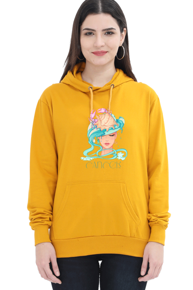 WOMEN || HOODIE SWEATSHIRT || ZODIAC SIGN || ASTROLOGY || CANCER || CRAB DESIGN || PSYCHEDELIC ART || BIRTHDAY || GIFTS FOR HER