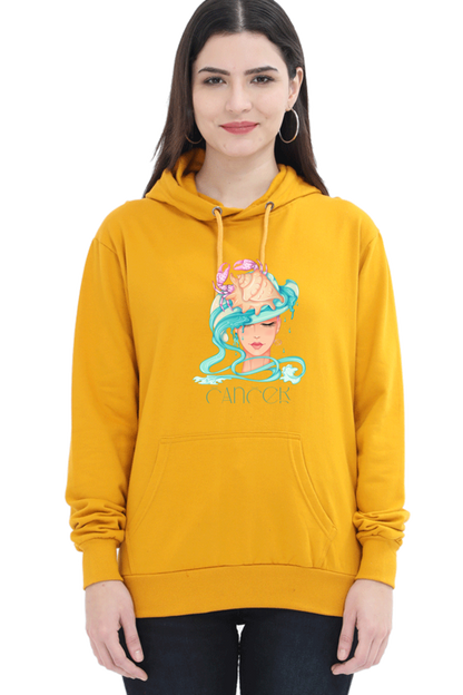 WOMEN || HOODIE SWEATSHIRT || ZODIAC SIGN || ASTROLOGY || CANCER || CRAB DESIGN || PSYCHEDELIC ART || BIRTHDAY || GIFTS FOR HER