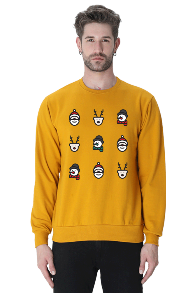 MEN || SWEATSHIRT || MERRY CHRISTMAS || CHRISTMAS ICON || STREETWEAR || SANTA CLAUS || REINDEER || SNOWMAN || HOLIDAY FASHION || CHRISTMAS GIFTS || WINTER WEAR