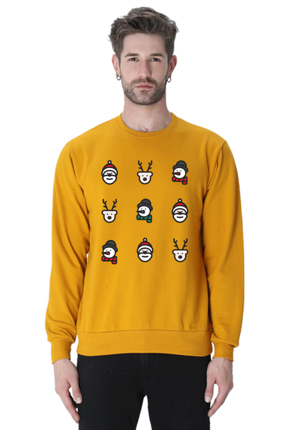 MEN || SWEATSHIRT || MERRY CHRISTMAS || CHRISTMAS ICON || STREETWEAR || SANTA CLAUS || REINDEER || SNOWMAN || HOLIDAY FASHION || CHRISTMAS GIFTS || WINTER WEAR