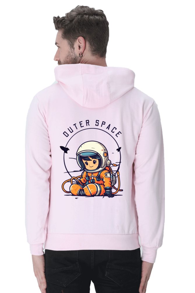 MEN || HOODIE SWEATSHIRT || SPACE GRAPHIC || CUTE ASTRONAUT || VECTOR ART || WINTER WEAR || BACK DESIGN