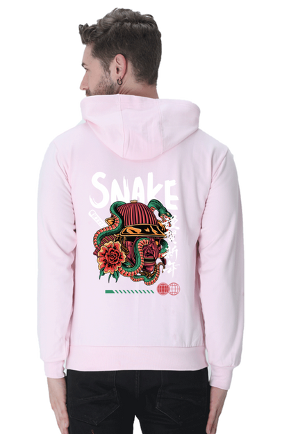 MEN || HOODIE SWEATSHIRT || STREETWEAR || JAPANESE ART || AESTHETIC || SNAKE || SAMURAI || VINTAGE || JAPANESE CULTURE || WINTER WEAR || BACK DESIGN