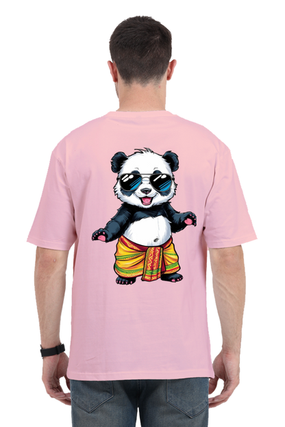 MEN || ROUND NECK OVERSIZED CLASSIC T-SHIRT || CUTE PANDA || FUNNY QUOTES || PANDA BEAR || ANIMAL PRINT || ANIME || FASHION || LITTLE PANDA || LUNGI || BACK DESIGN || WINTER WEAR