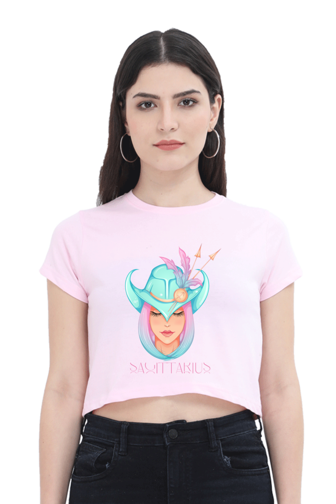 WOMEN || CROP TOP || ZODIAC SIGN || ASTROLOGY || SAGITTARIUS || FREEDOM || COWBOY HAT || COWGIRL || BIRTHDAY || GIFT FOR HER