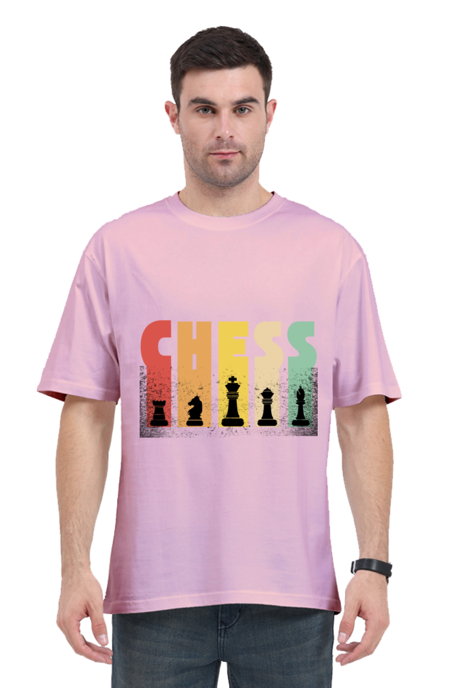 MEN || ROUND NECK OVERSIZED CLASSIC T-SHIRT || CHESS LOVER