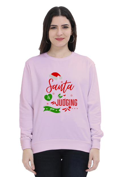 WOMEN || SWEATSHIRT || FUNNY QUOTES || MERRY CHRISTMAS || SANTA CLAUS || HUMOR || HOLIDAY FASHION || PHRASES || WINTER WEAR