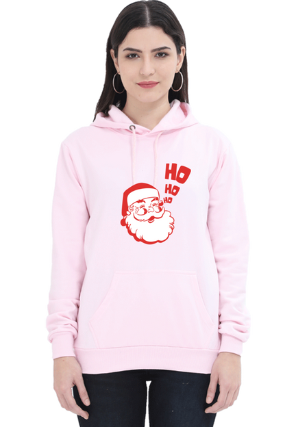 WOMEN || HOODIE SWEATSHIRT || STREETWEAR || MERRY CHRISTMAS || SANTA CLAUS || HO HO HO || HOLIDAY FASHION || CUTE SANTA || GRAPHIC DESIGN || CHRISTMAS GIFTS || WINTER WEAR