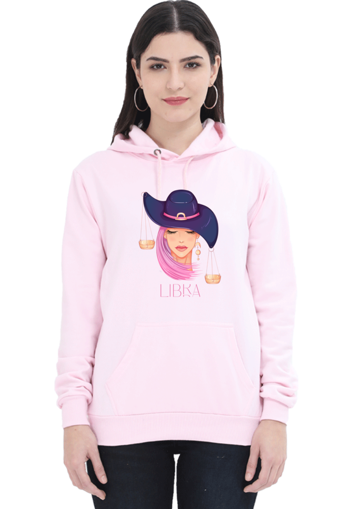 WOMEN || HOODIE SWEATSHIRT || ZODIAC SIGN || ASTROLOGY || LIBRA ||  EXTROVERT || FRIENDLY || EARRINGS DESIGN || ELEGANT || VECTOR ART || BIRTHDAY || GIFT FOR HER