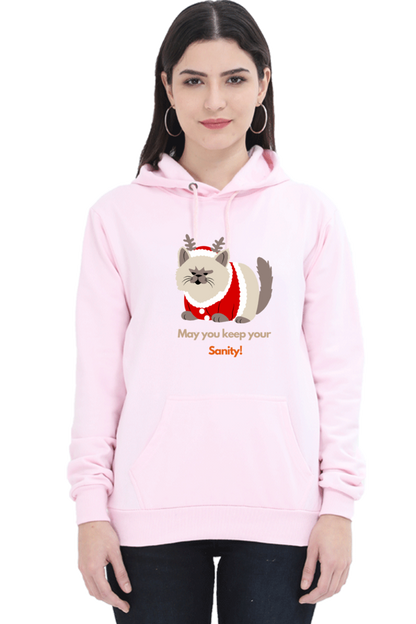 WOMEN || HOODIE SWEATSHIRT || STREETWEAR || MERRY CHRISTMAS || CAT || ANIME || ANIMAL PRINT || CAT LOVER || CUTE CAT || KITTEN || FUNNY || ANIMAL LOVER || CAT MEME || HOLIDAY FASHION || CHRISTMAS GIFTS || WINTER WEAR