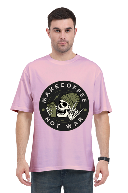 MEN || ROUND NECK OVERSIZED CLASSIC T-SHIRT || STREETWEAR || STREET ART || COFFEE LOVER || COFFEE ADDICT || SKULL || ZOMBIE || FUNNY QUOTES || MINIMALIST