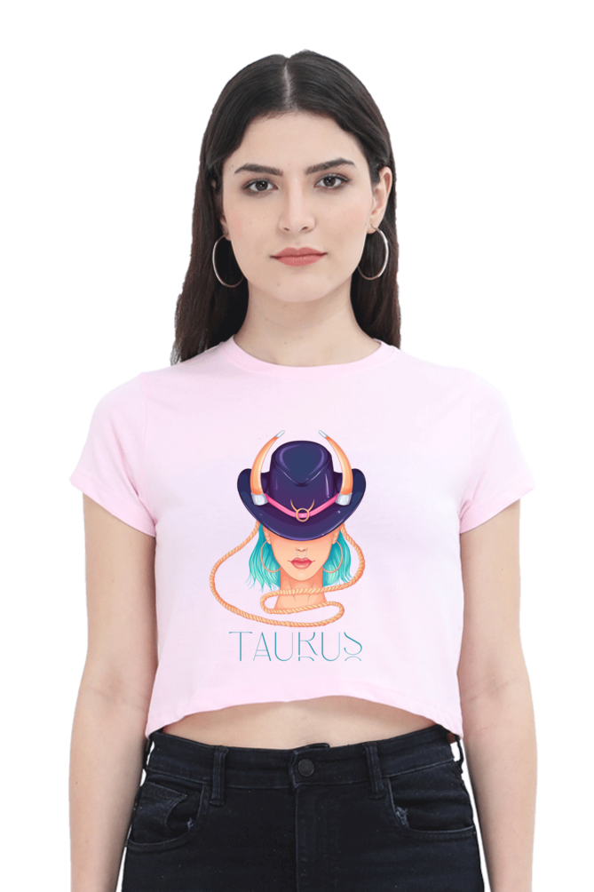 WOMEN || CROP TOP || ZODIAC SIGN || ASTROLOGY || TAURUS || HORNS || BIRTHDAY || GIFTS FOR HER