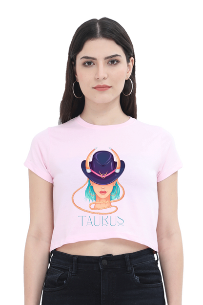 WOMEN || CROP TOP || ZODIAC SIGN || ASTROLOGY || TAURUS || HORNS || BIRTHDAY || GIFTS FOR HER