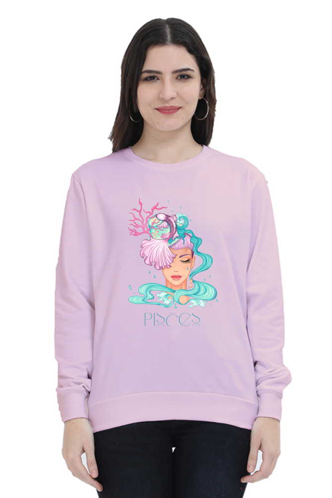 WOMEN || SWEATSHIRT || ZODIAC SIGN || ASTROLOGY || PISCES || ROMANTIC || LOWBROW || SPIRITUAL || FISH || MERMAID || BIRTHDAY || GIFT FOR HER