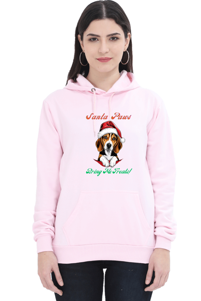 WOMEN || HOODIE SWEATSHIRT || MERRY CHRISTMAS || DOG LOVER || CUTE DOG || BEAGLE || SANTA CLAUS || CHRISTMAS GIFT || GIFT IDEAS || WINTER WEAR