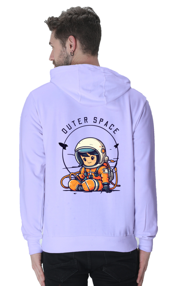 MEN || HOODIE SWEATSHIRT || SPACE GRAPHIC || CUTE ASTRONAUT || VECTOR ART || WINTER WEAR || BACK DESIGN