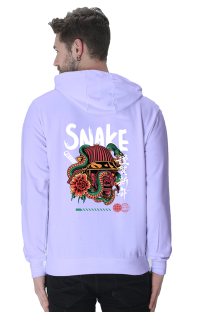 MEN || HOODIE SWEATSHIRT || STREETWEAR || JAPANESE ART || AESTHETIC || SNAKE || SAMURAI || VINTAGE || JAPANESE CULTURE || WINTER WEAR || BACK DESIGN