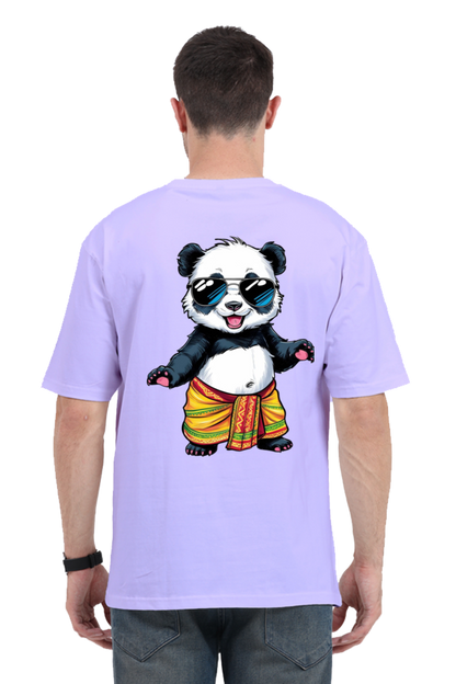 MEN || ROUND NECK OVERSIZED CLASSIC T-SHIRT || CUTE PANDA || FUNNY QUOTES || PANDA BEAR || ANIMAL PRINT || ANIME || FASHION || LITTLE PANDA || LUNGI || BACK DESIGN || WINTER WEAR