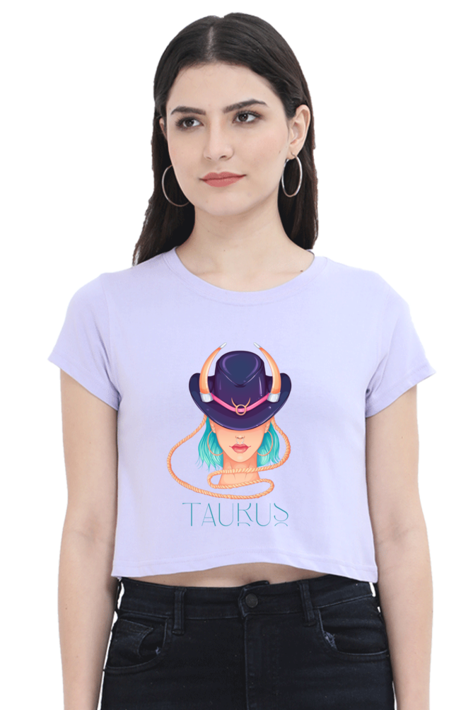 WOMEN || CROP TOP || ZODIAC SIGN || ASTROLOGY || TAURUS || HORNS || BIRTHDAY || GIFTS FOR HER