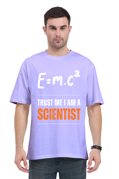 MEN || ROUND NECK OVERSIZED CLASSIC T-SHIRT || SCIENCE LOVER || SCIENTIST || EDUCATIONAL || E=mc²